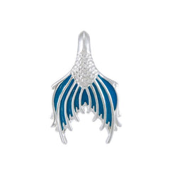 Mermaid Tail with Enamel Sterling Silver Pendant TPD4900 - Pendants