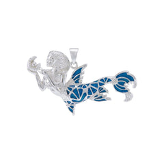 Mermaid with Enamel Pendant TPD4901 - Pendants