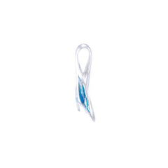 Whale Tail with Enamel Sterling Silver Pendant TPD4904 - Pendants