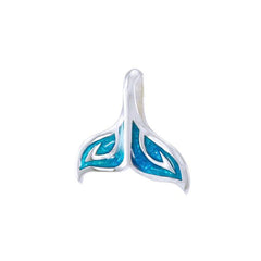 Whale Tail with Enamel Sterling Silver Pendant TPD4904 - Pendants