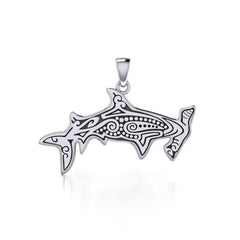 Aboriginal Hammerhead Shark Sterling Silver Pendant TPD4908 - Pendant