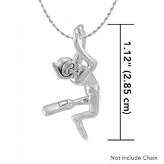 Male Free Diver Sterling Silver Pendant TPD4934 - Pendants