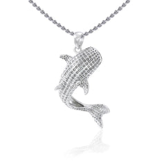 Small Whale Shark Sterling Silver Pendant TPD4967 - Pendant