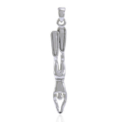 Descending Freediver Sterling Silver Pendant TPD5011 - Pendants