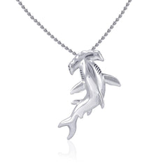 Hammerhead Shark Silver with Hidden Bail Pendant TPD5020 - Pendant