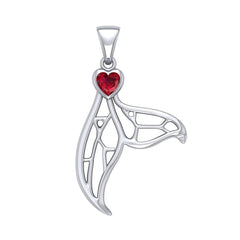 Window to Universe Whale Tail Sterling Silver Pendant TPD5042 - Pendants