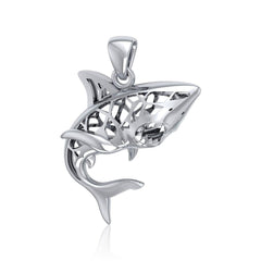 Window to Universe Shark Silver Pendant TPD5045 - Pendants
