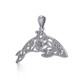 The gentle treasure of the ocean ~ Sterling Silver Dolphin Filigree Pendant Jewelry TPD5136 - Pendants