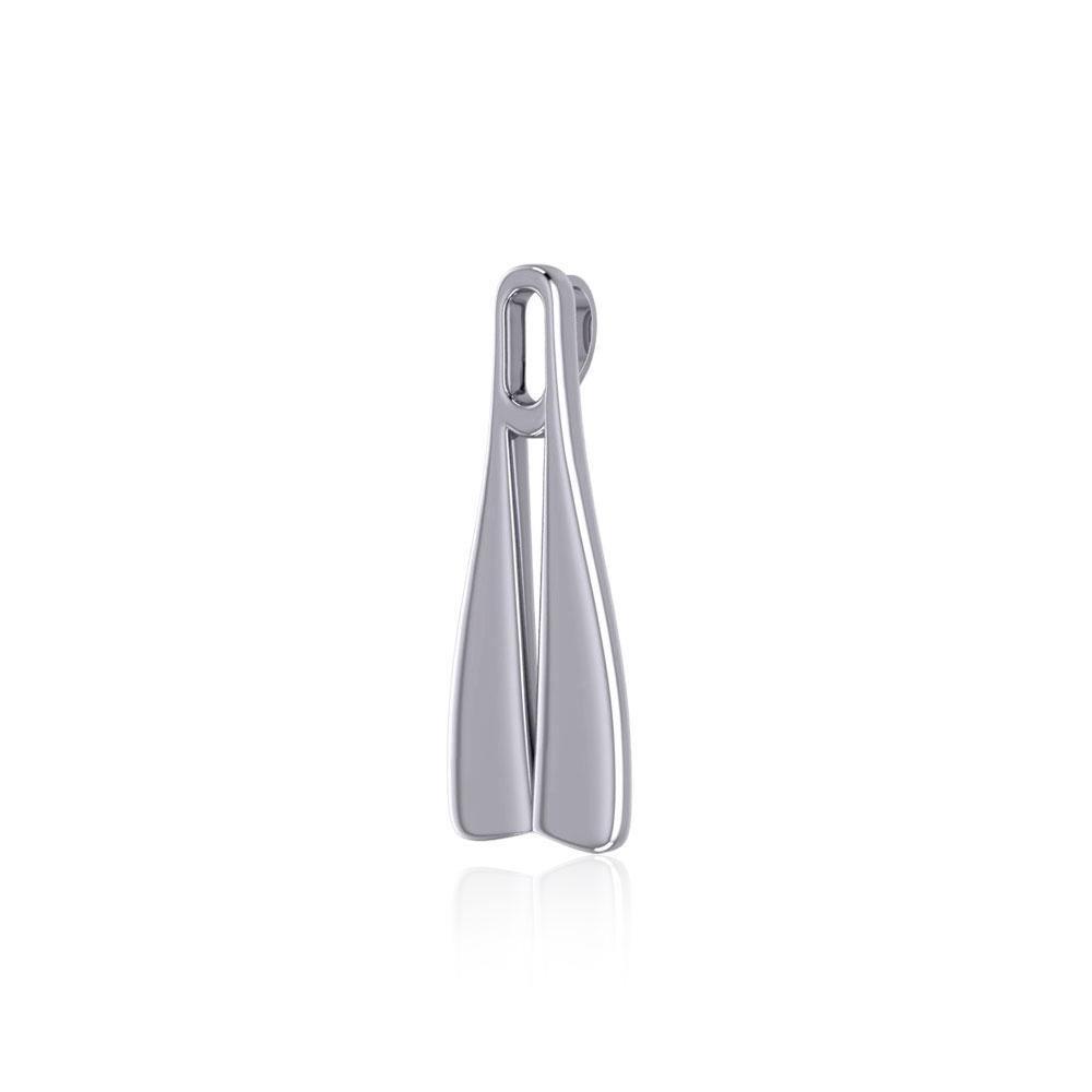 Double Diving Fin Silver Pendant TPD5152 - Pendants