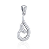 Sterling Silver Wrapping Whale Tail Pendant TPD5174 - Pendant