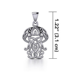 Celtic Inspired Box Jellyfish Silver Pendant TPD5208 - Pendant