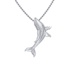 Sterling Silver Humpback Whale Pendant TPD5216 - Pendant