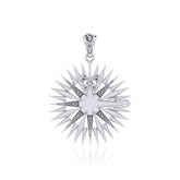 Wonderful Celtic Compass Rose Silver Pendant TPD5236 - Pendant