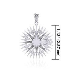 Wonderful Celtic Compass Rose Silver Pendant TPD5236 - Pendant