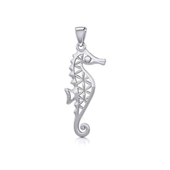 Flower of Life Seahorse Silver Pendant TPD5299 - Pendant