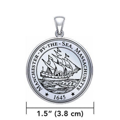 Manchester By The Sea Sterling Silver Pendant Large Version TPD5526 - Pendant