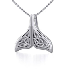 Celtic Knotwork Whale Tail Silver Pendant TPD5705 - Pendant
