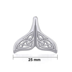 Celtic Knotwork Whale Tail Silver Pendant TPD5705 - Pendant