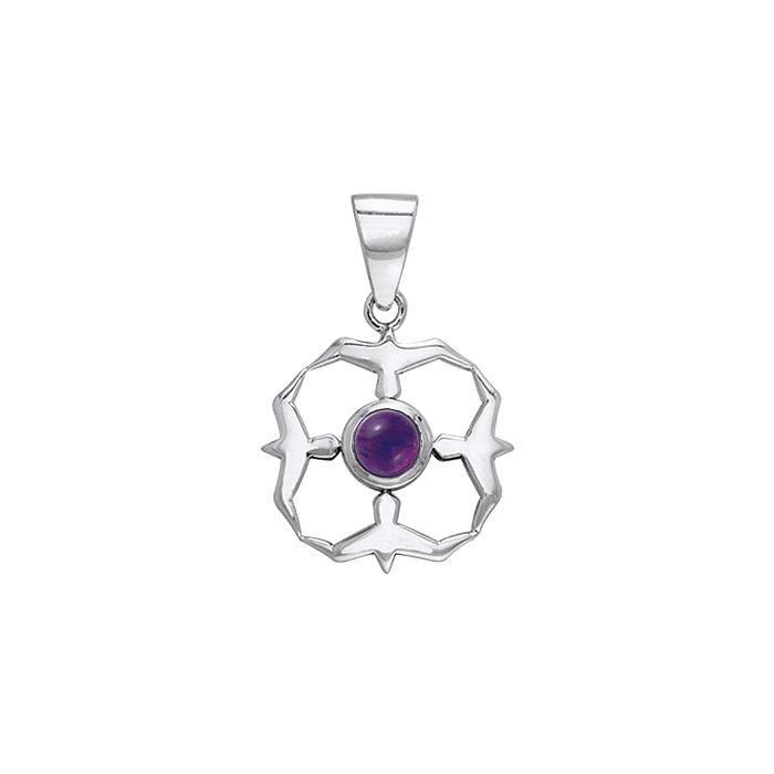 Flock of Seagulls Sterling Silver Pendant TPD600 - Pendants