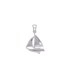 Sailboat Sterling Silver Pendant TPD6009 - DiveSilver Jewelry