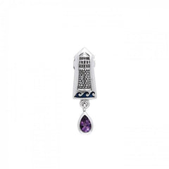 Currituck Beach NC Lighthouse T Sterling Silver Pendant TPD608 - Pendants