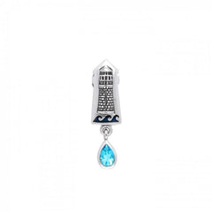 Currituck Beach NC Lighthouse T Sterling Silver Pendant TPD608 - Pendants