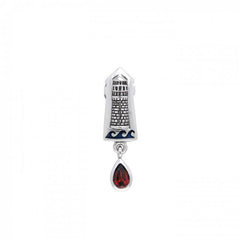 Currituck Beach NC Lighthouse T Sterling Silver Pendant TPD608 - Pendants