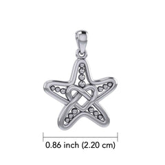 Starfish with Celtic Heart Silver Pendant TPD7003 - DiveSilver Jewelry