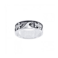 The story of sea turtle in the big waves Ring TR008 - Rings