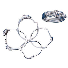 Dolphin Puzzle Sterling Silver Ring TR1339 - Rings