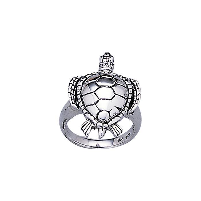 Loggerhead Turtle Sterling Silver Ring TR1524 - Rings