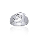 Hammerhead Shark Sterling Silver Ring TR1833 - Rings