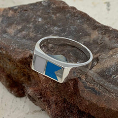 International Diver's Down Dive Flag Silver Ring TR1909 - DiveSilver Jewelry