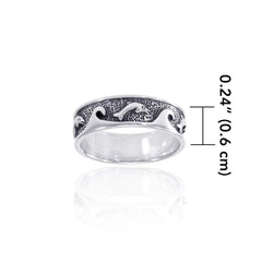 Ocean Waves Sterling Silver Ring TR219 - Rings
