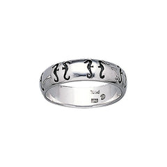 Seahorse Sterling Silver Ring TR3291 - Rings