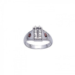 Double Dive Tank Sterling Silver Ring TR3406 - Rings