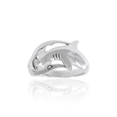 Hammerhead Shark Sterling Silver Ring TR3409 - Rings