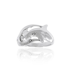 Hammerhead Shark Sterling Silver Ring TR3409 - Rings