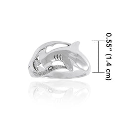 Hammerhead Shark Sterling Silver Ring TR3409 - Rings