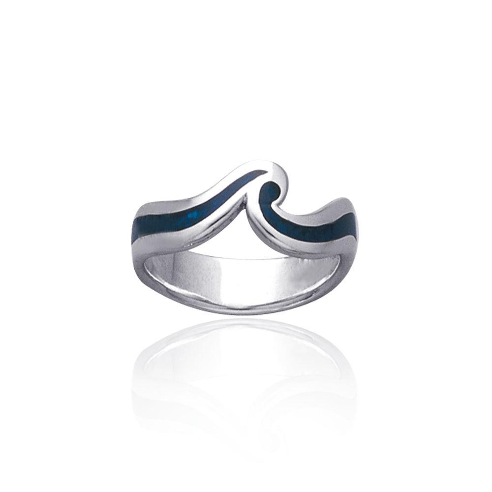 Ocean Waves Sterling Silver Ring TR3603 - Rings