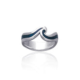 Ocean Waves Sterling Silver Ring TR3603 - Rings