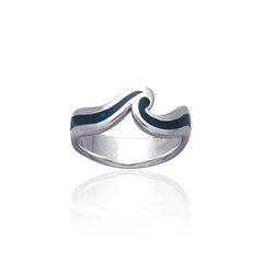 Ocean Waves Sterling Silver Ring TR3603 - Rings