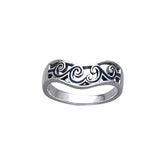 Surf Up Wave Sterling Silver Ring TR3604 - Rings