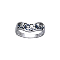 Surf Up Wave Sterling Silver Ring TR3604 - Rings