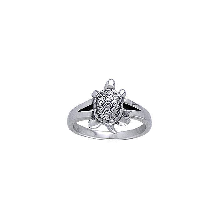 Loggerhead Turtle Sterling Silver Ring TR3699 - Rings