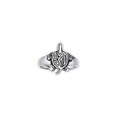 Aboriginal Turtle Silver Toe Ring - DiveSilver Jewelry