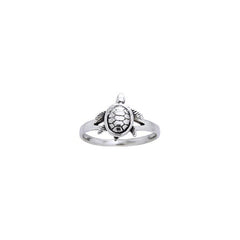 Moveable Turtle Sterling Silver Ring TR524 - Rings