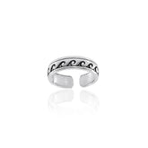Ocean Waves Sterling Silver Toe Ring TR603 - DiveSilver Jewelry