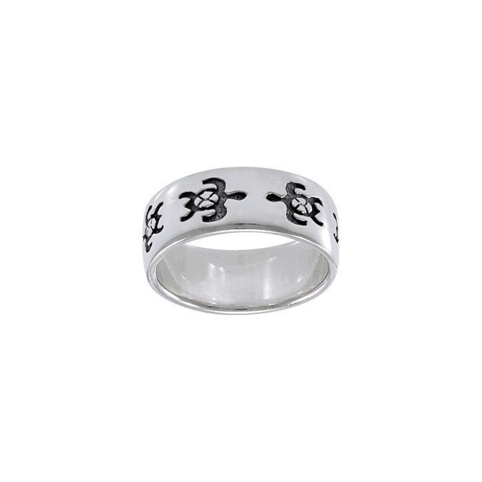 Sea Turtle Sterling Silver Ring TR906 - Rings