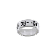 Sea Turtle Sterling Silver Ring TR906 - Rings